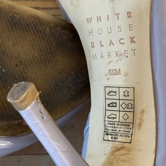 White House Black Market Lavender Heels - Picture 9 of 9